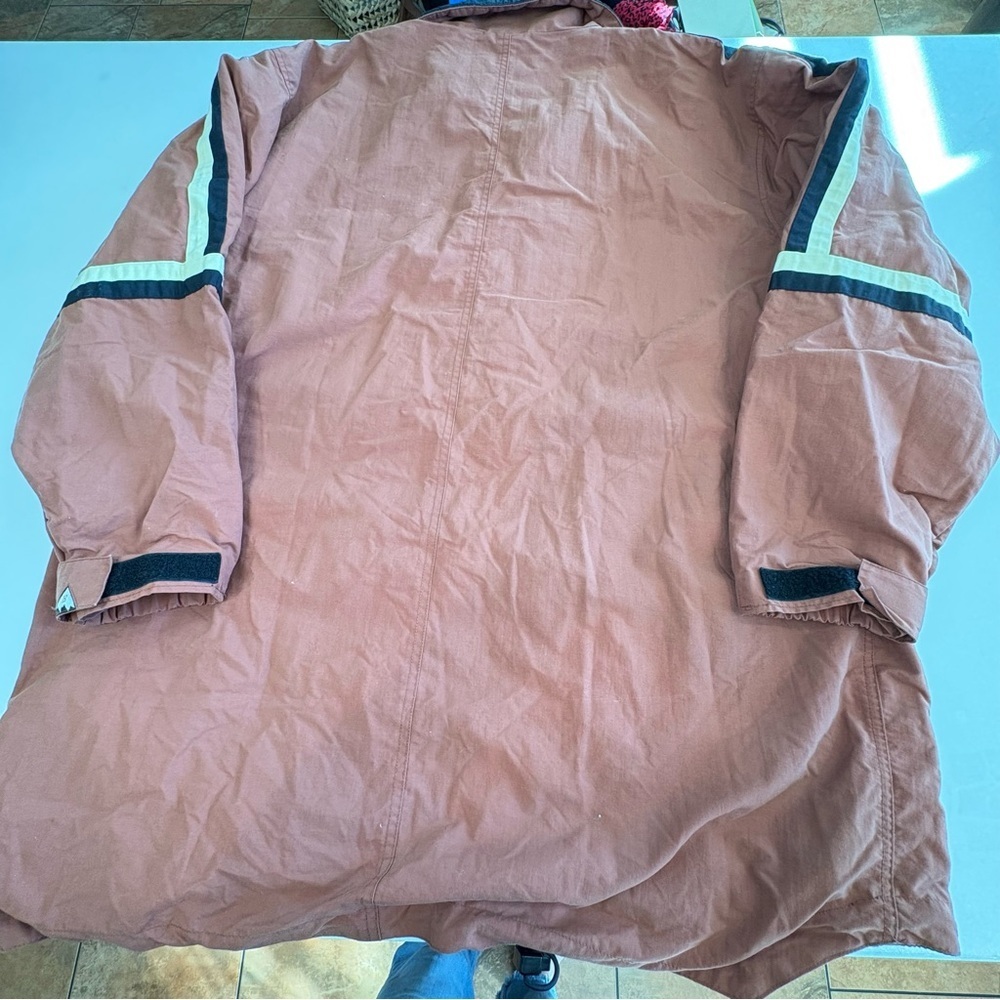 Vintage BURTON Biolite Men’s Pull Over Jacket Half-Zip Rust Size XL Mesh Lining - Picture 13 of 16